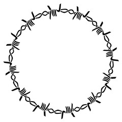 Barbed Wire Frames Circle vector eps 10