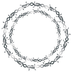 Barbed Wire Frames Circle vector eps 10
