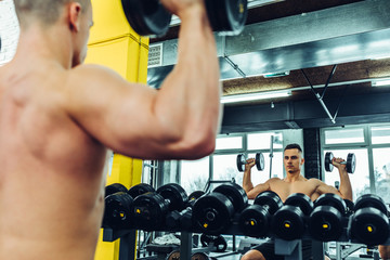Working on his back muscles