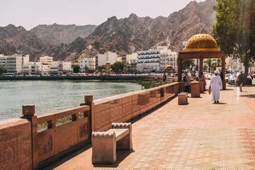 Crédence de cuisine en verre imprimé moyen-Orient Ville de Mascate en Oman