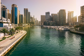 Obraz na płótnie Canvas City of Dubai Marina
