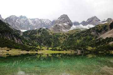 Seebensee lake in Tyrol, Austria