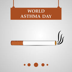 Illustration of Asthma Day background