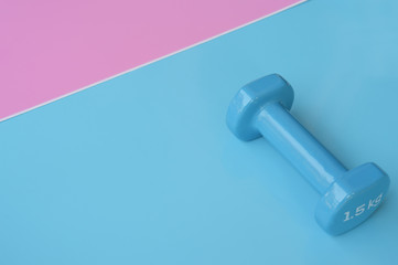 close up of dumbbell for background
