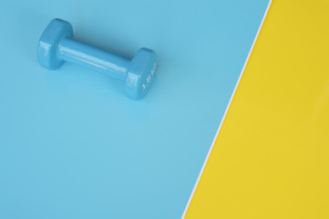 close up of dumbbell for background