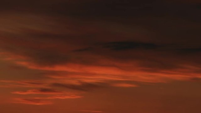 Dramatic red evening sky