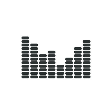 black audio equalizer bars on white clip art preview