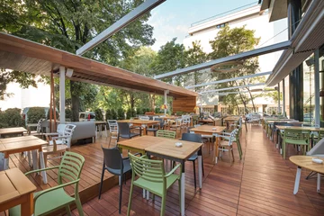 Fotobehang Modern restaurant terrace in the summer © interiorphoto