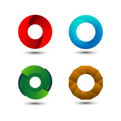 Abstract colorful circle logo icon template vector