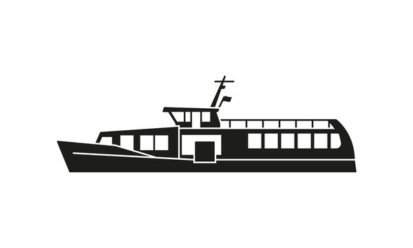 Ferry boat silhouette