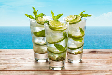 Fresh mojito cocktail.