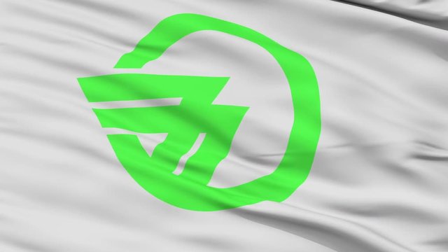 Gojo close up flag, Nara prefecture, realistic animation seamless loop - 10 seconds long