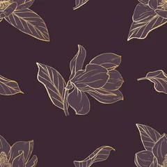 Magnolia Bouquet vector seamles pattern