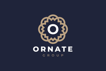 Premium universal monogram letter O initials logo. Abstract elegant flower logo icon vector design. Universal creative premium symbol. Luxury abc jewel logotype.