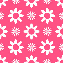 Vector seamless pink floral pattern