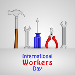 Illustration of International Worker's Day background