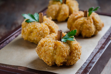 Japanese Pumpkin Croquettes (Kabocha Korokke)