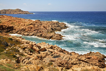 Fototapeta na wymiar Mediterranean sea in Isola Rossa village. Sardinia. Italy