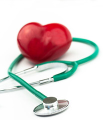 Heart and a stethoscope