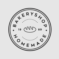 Bakery badge vector logo icon illustration
