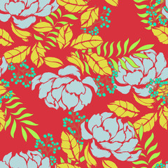 Abstract elegance pattern with floral background.