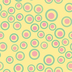 Pink And Yellow Abstract circle geometric pattern design background. Modern design for cover, invitation template, decorated brochure, flyer.