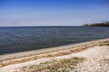 The seashore near the city, Sea of Azov, Taganrog