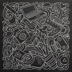 Cartoon vector doodles Art and Design illustration