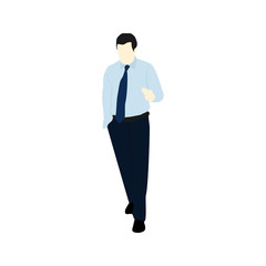 Blue Shirt Business People Illustration
