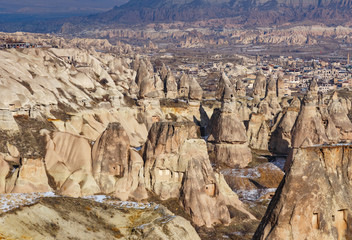 Chimney rocks of Cappadocia in Turkey