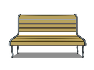 Bench isolated on white background pop art vector