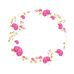 Fototapeta na wymiar beautiful pink flowers , on a white