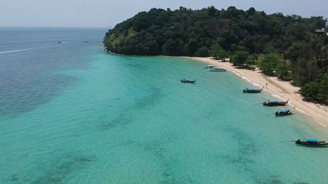 THAILAND KOH PHIPHI HD AMAZING BEACH WATER LONGTAILS 