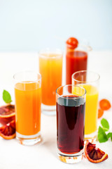 Various vegetable and fruit juice