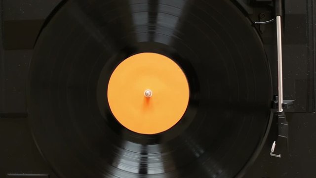 Playing vinyl record