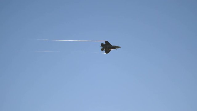 US Navy fighter jet in flight in 4k