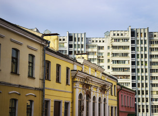 Fototapeta na wymiar Old city street. Minsk, Belarus.