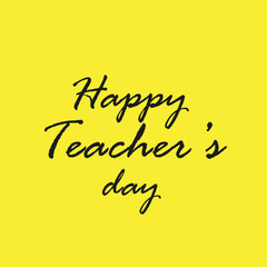 International Teacher day holiday greeting card. Vector.