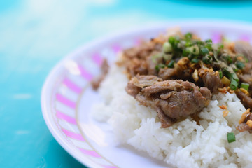 Fried Rice with Pork, Garlic