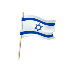 Israel flag with David star. Vector illustration