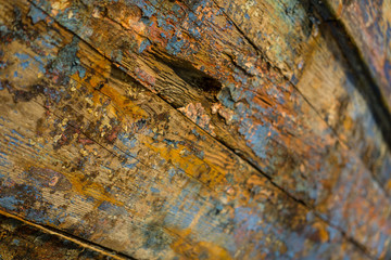 The blue texture of the wood,on my old boat
