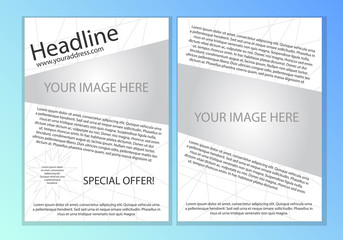 Simple Asymmetric Line White Modern Flyer Template A4 