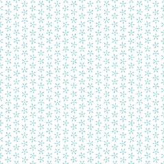 Retro Seamless Pattern Little Painted Flowers Turquoise © Jan Engel