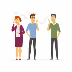 Stop smoking - cartoon people character isolated illustration