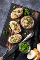 Pate from beef liver. 