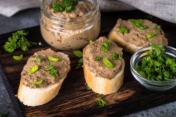 Pate from beef liver. 
