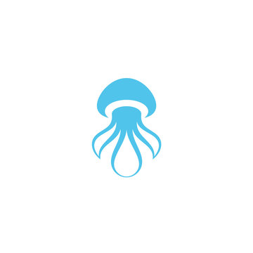 Jellyfish. Logo. Vector illustration