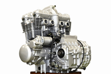 Fototapeta premium 大型バイクのエンジン整備 