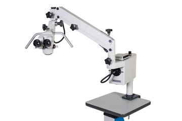 Modern medical equipment - ophthalmology operation surgical microscope isolated