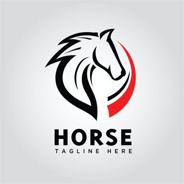 circle head horse logo